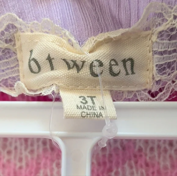 btween Cream Sweater with Pink and Purple Pattern - Picture 7 of 10